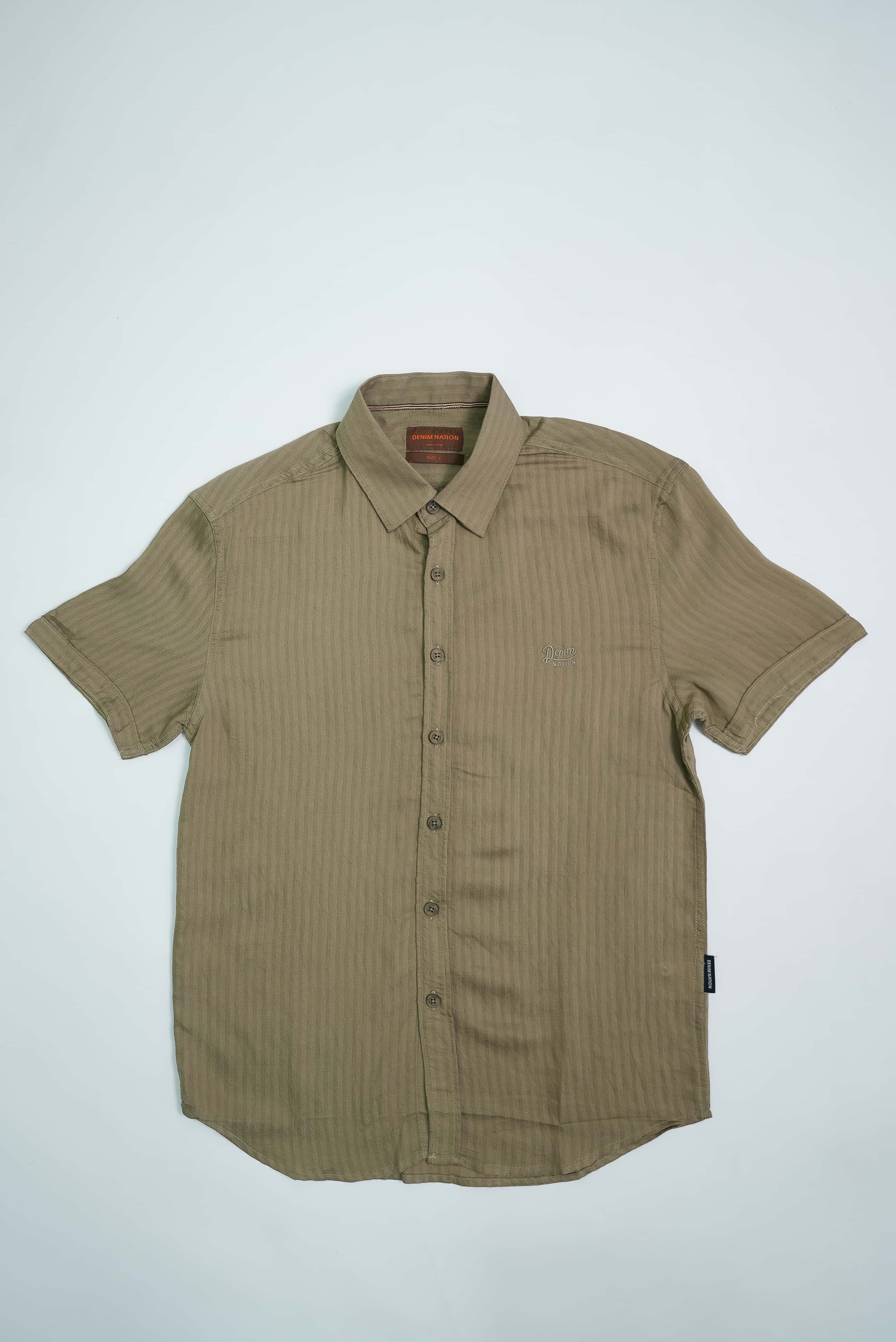 Regular Fit Textured Short Sleeve Shirt